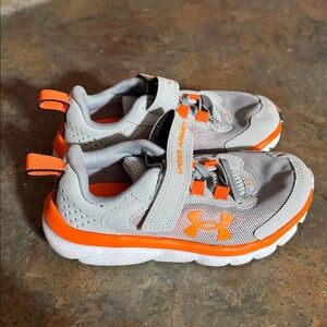 Under Armour Kids' Sneakers in Gray and Orange